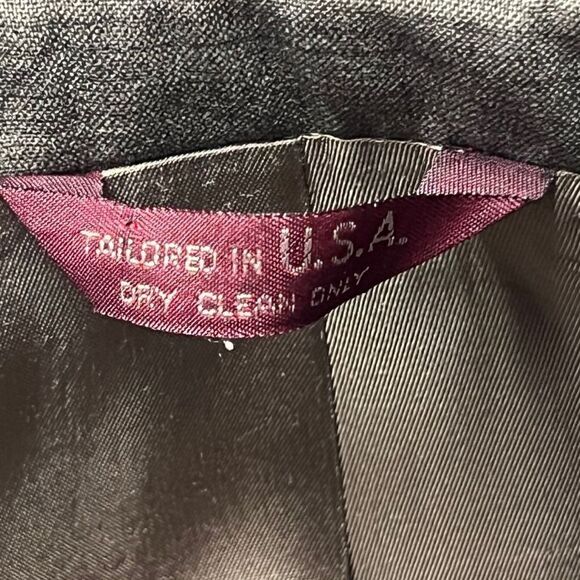 Stanley Blacker Mens Two Button Suit Jacket‎ Green Checkered Lined Notch USA 42 - Picture 8 of 9